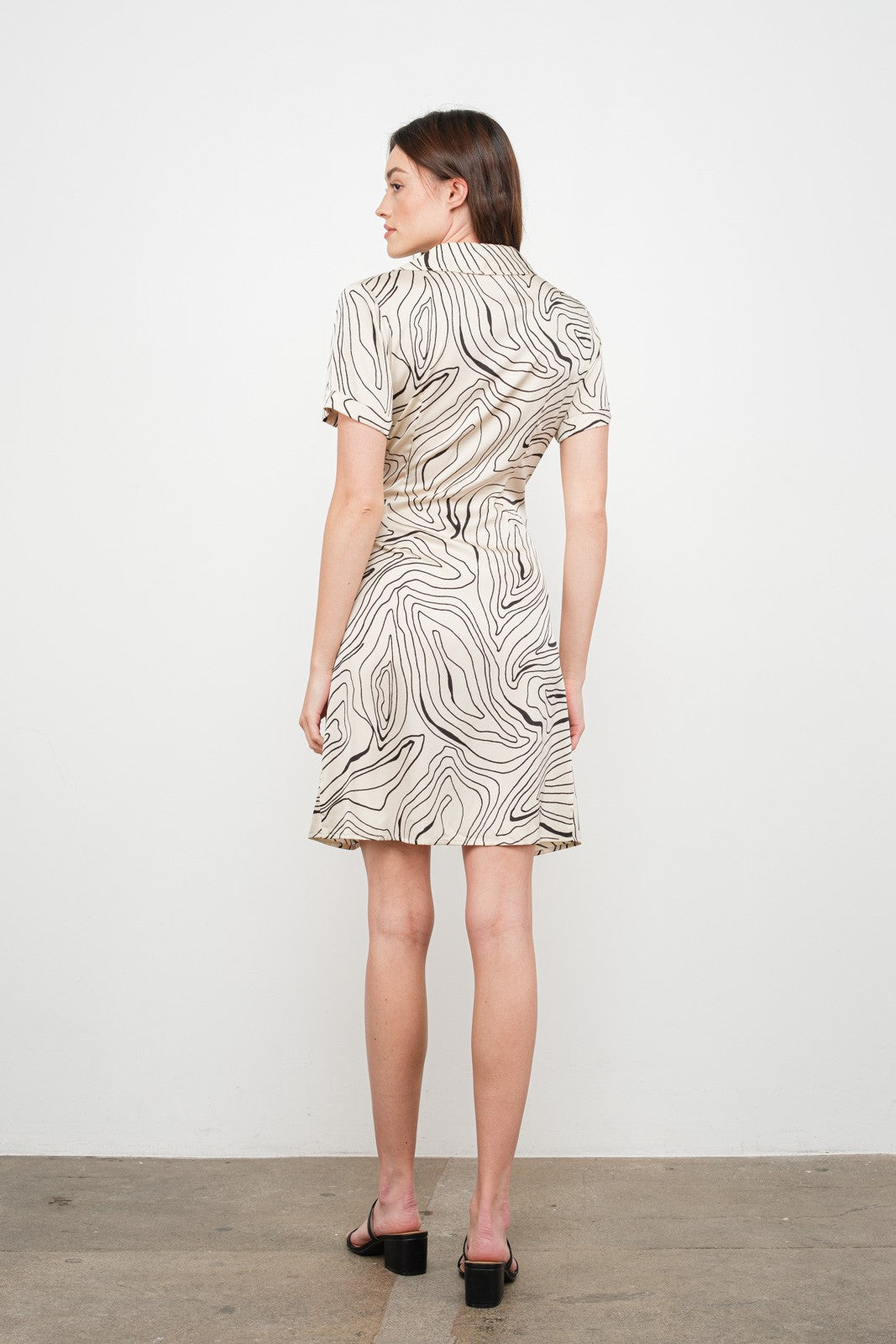 Wrap Tie Satin Dress