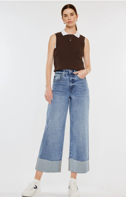 90's Cropped Wide Leg