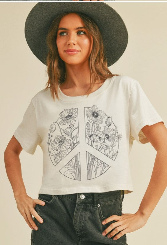 Flower Peace Graphic Tee