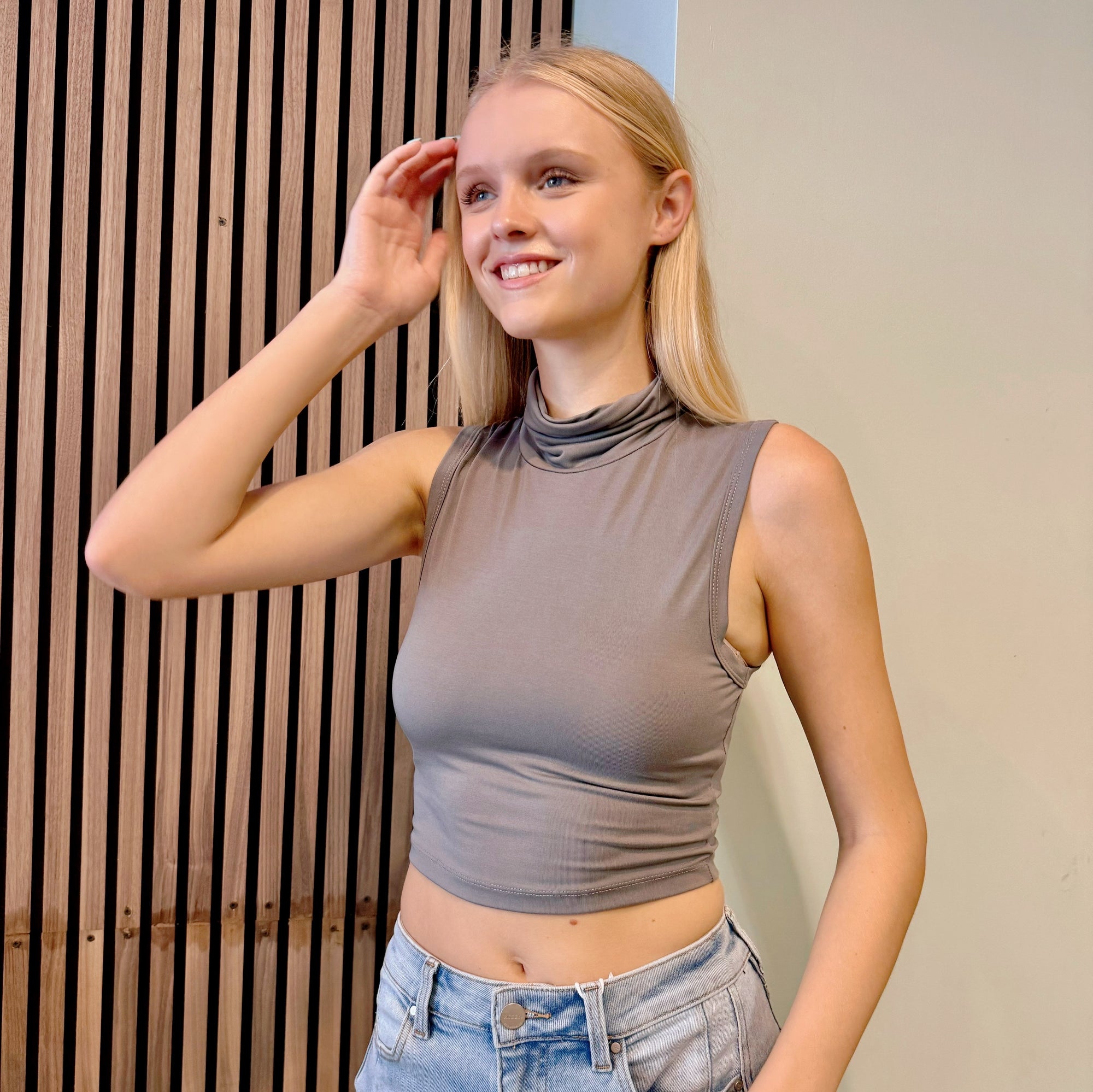 Turtleneck Tank Top