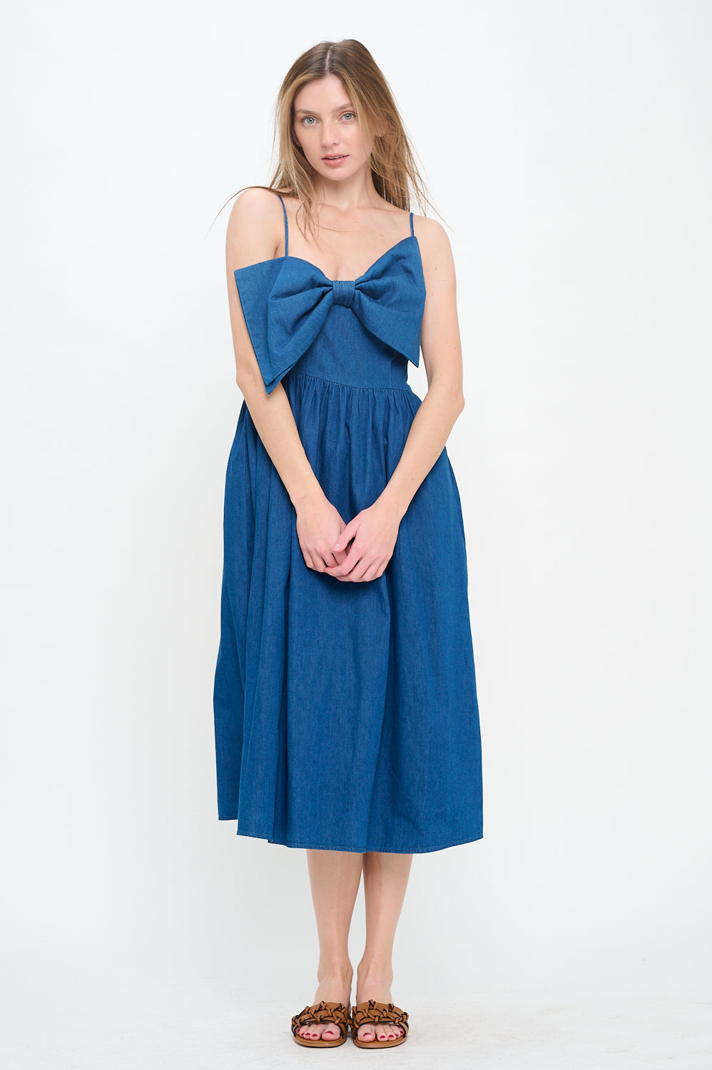 Azure Bow Maxi Dress