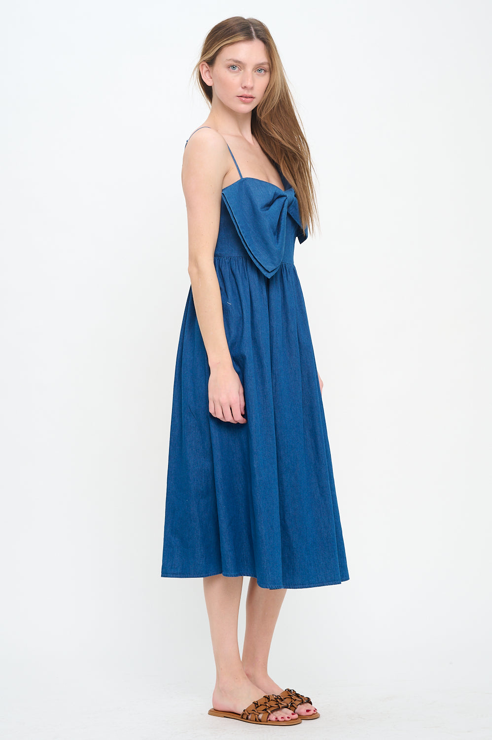 Azure Bow Maxi Dress