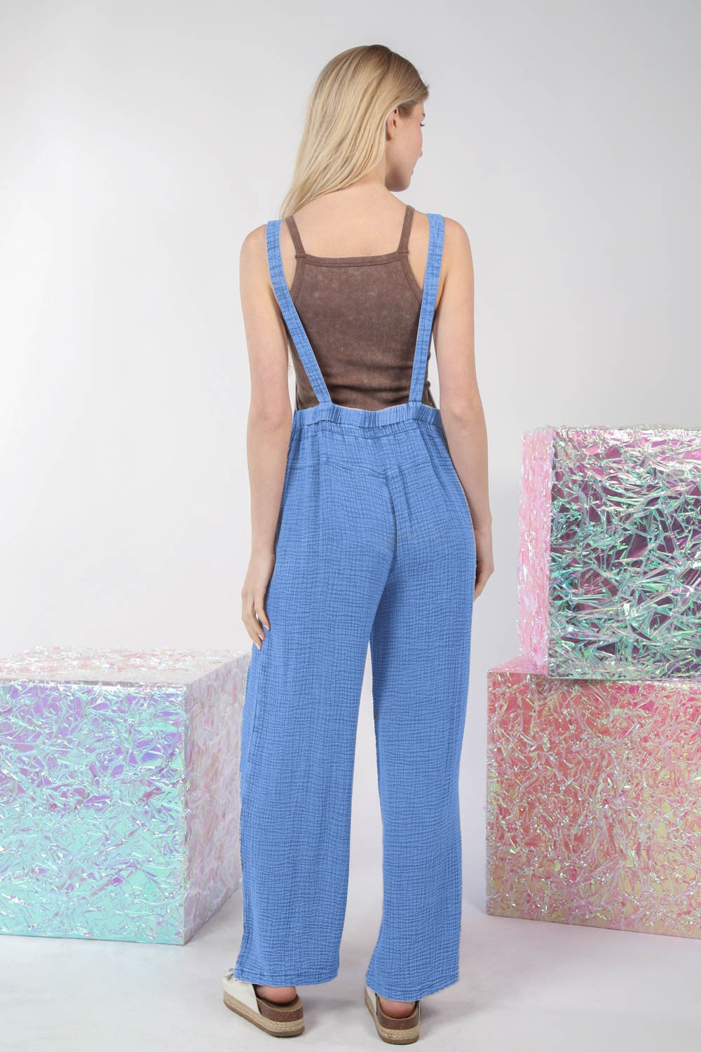 Washed Denimn Gauze Jumpsuit