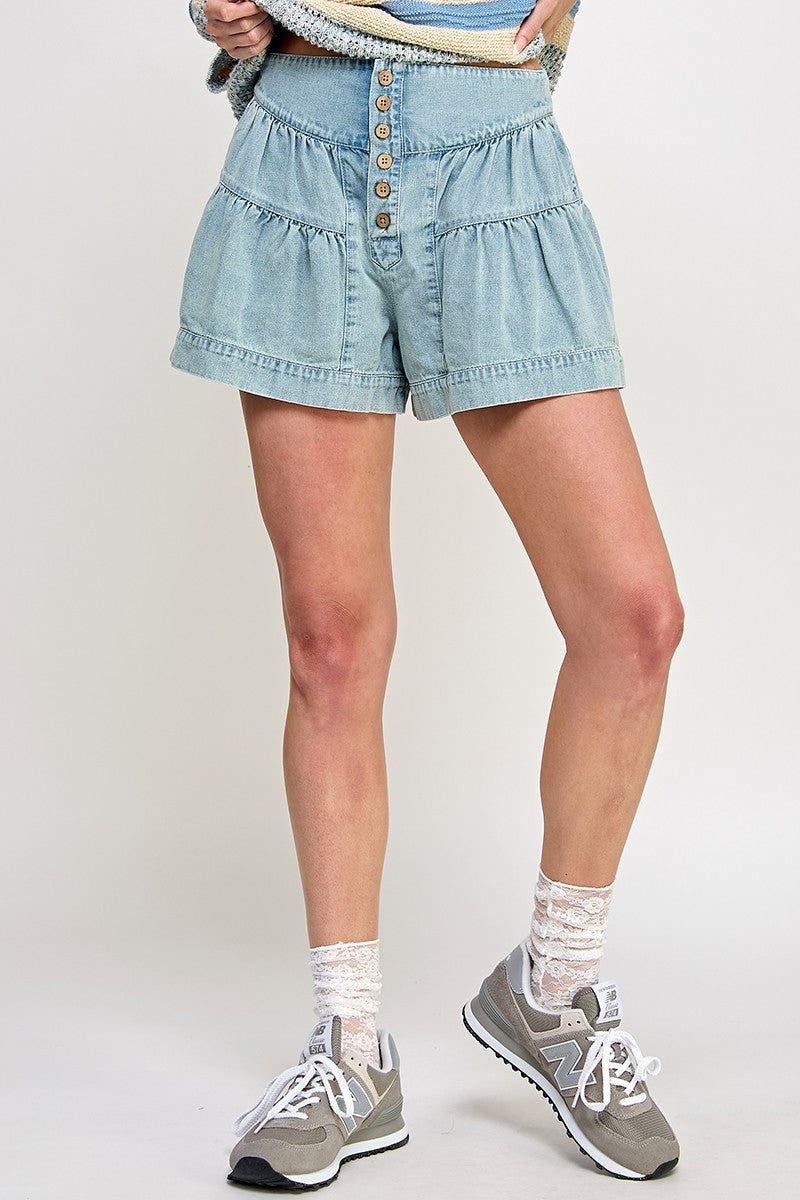 Fleur Denim Shorts