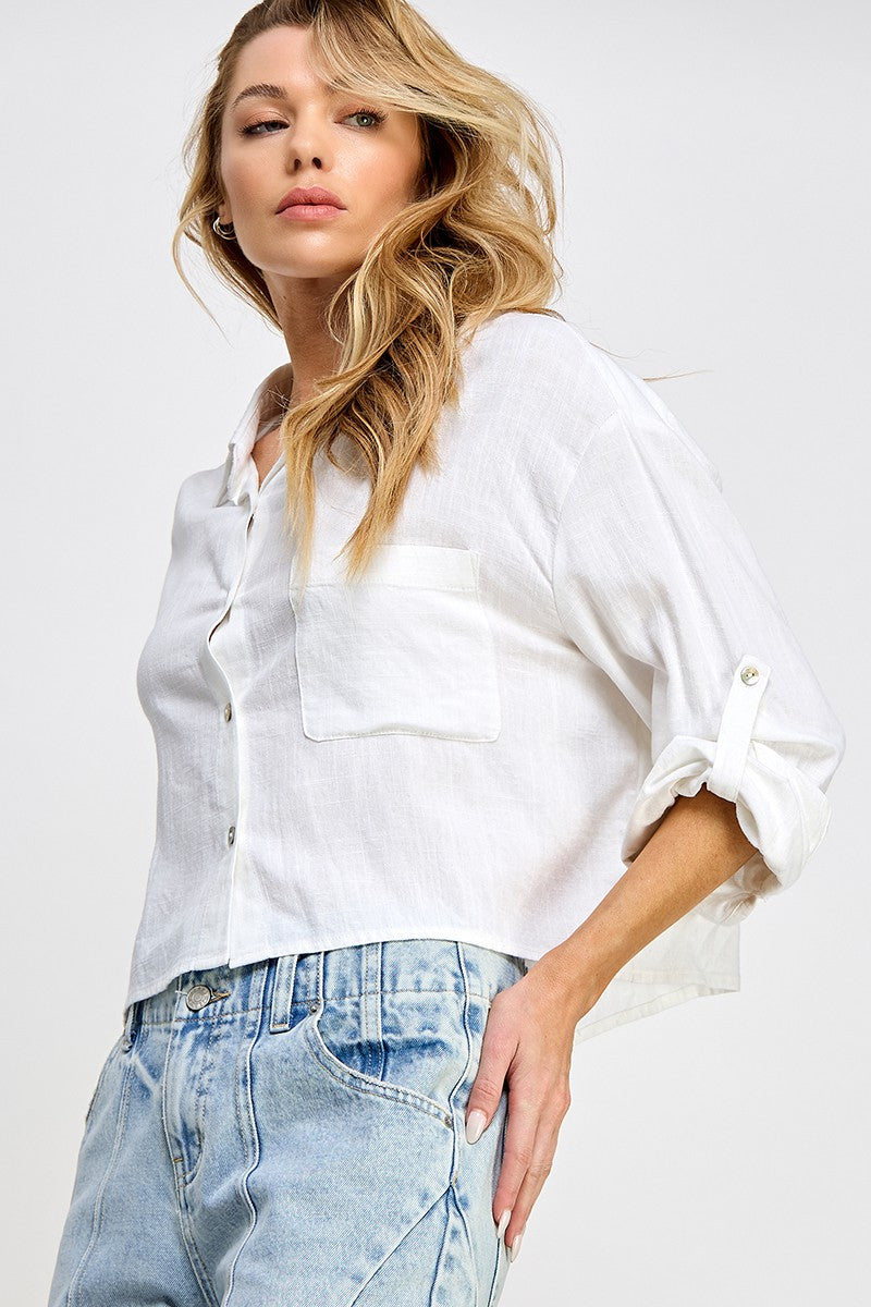 Washed Linen Button Down Shirts